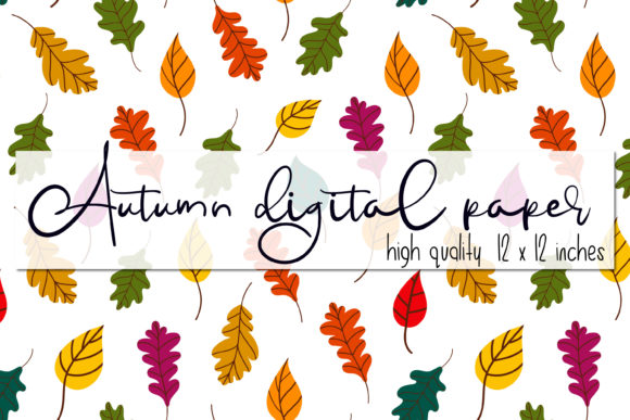 Autumn Leaves Digital Paper for Local Business Branding