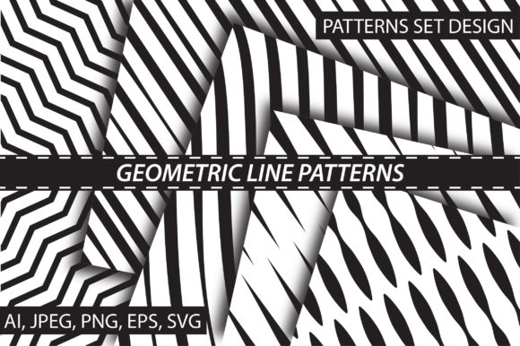 Black and White Line Pattern for Graphic Design