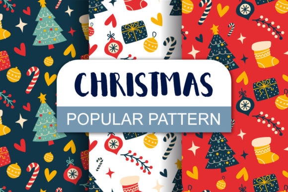 Christmas Colorful Pattern Collection for Graphic Design