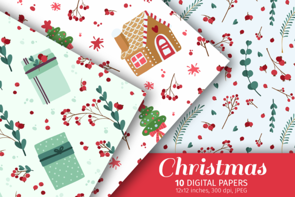Christmas Digital Papers for Cricut & Handmade Projects