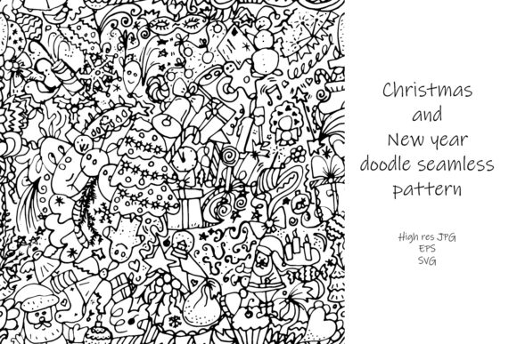 Christmas Doodle Seamless Pattern Review