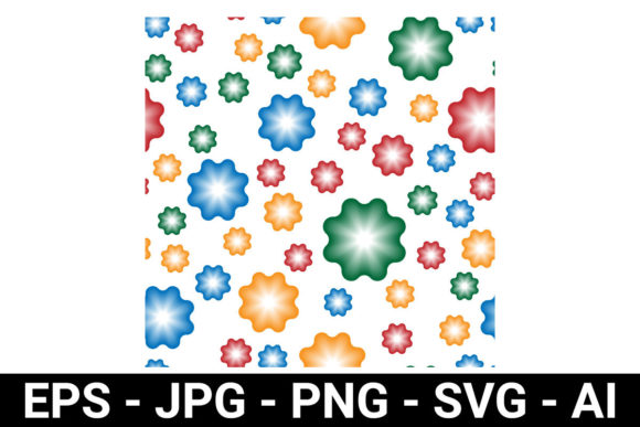 Colorful Flower Seamless Pattern for Graphics and Design Projects