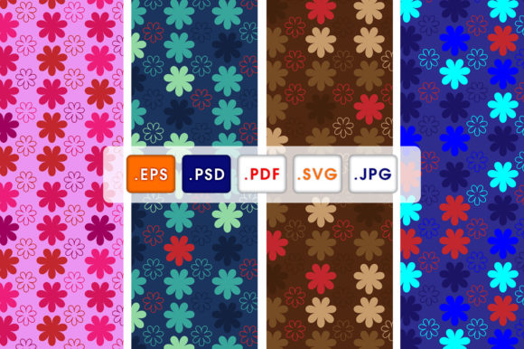 Digital Flower Paper Cloth Graphics for Modern Branding