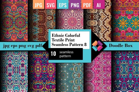 Ethnic Textile Print Seamless Pattern 8 for Branding and Marketing