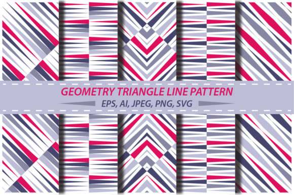 Geometric Triangle Line Pattern for Graphics and Patterns