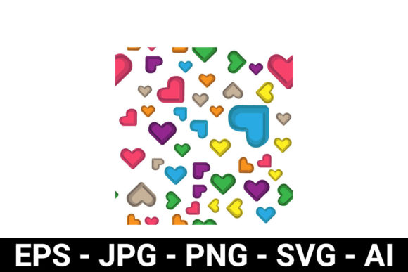 Impossible Colorful Heart Pattern for Local Business Graphics