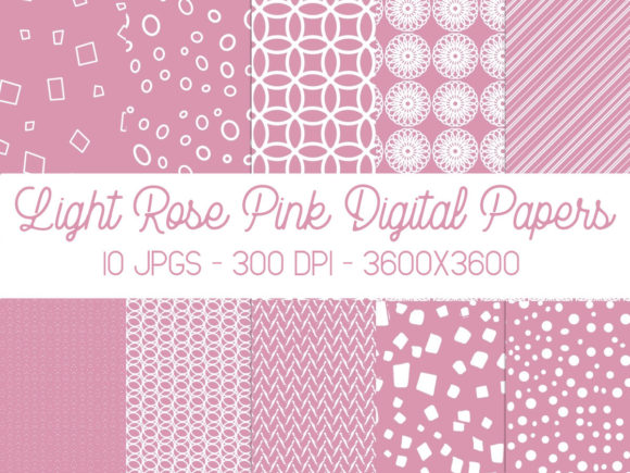 Light Rose Pink Digital Papers for Branding and Packaging