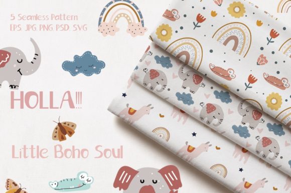 Little Boho Soul Childish Pattern for Cricut and Handmade Projects