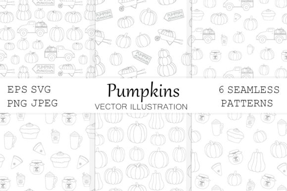 Pumpkin Graphic Pattern for Website and Editorial Design