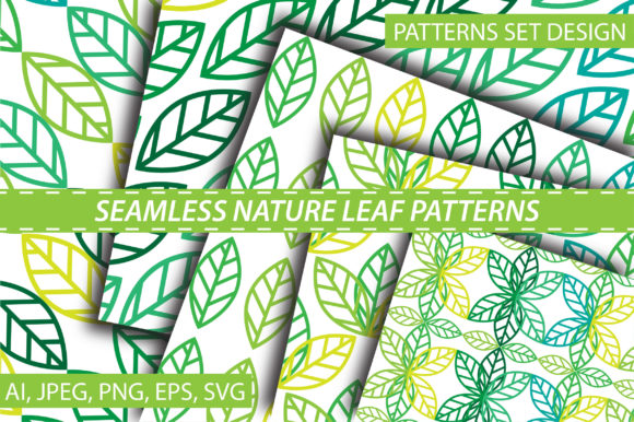 Seamless Nature Leaf Pattern for Graphics and Patterns
