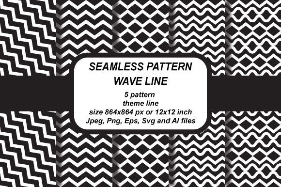Seamless Pattern Wave Line for Modern Web Design