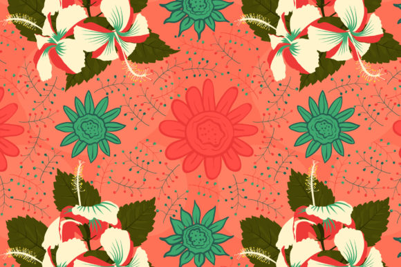 Shoeblackplant Florid Vector Pattern Art for Design Projects