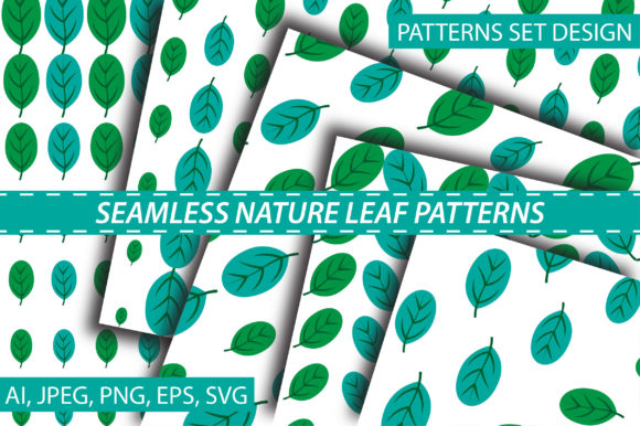 Simple Nature Leaf Pattern for Graphics and Patterns