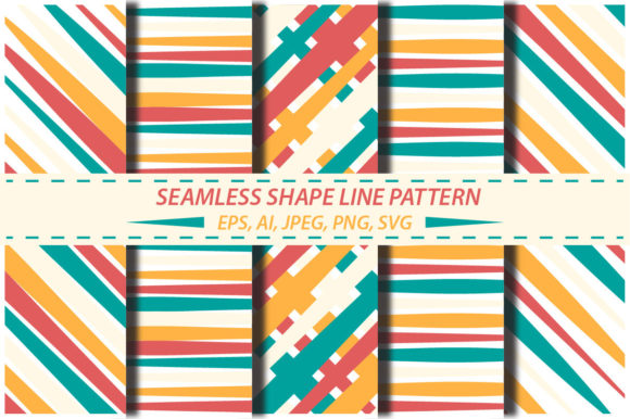 Simple Shape Line Pattern for Modern Graphic Design